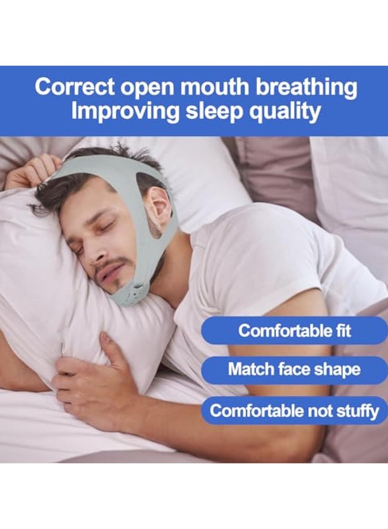 general Upgraded anti-snoring device, anti-snoring chin strap, adjustable and breathable chin strap, snoring solution for more comfortable and quiet sleep, and less snoring for men and women - Image 4