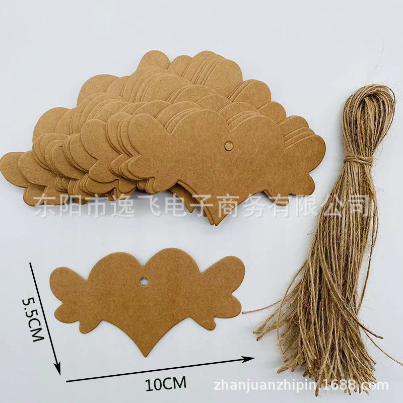 Kraft Paper Blank Card Graffiti Card Kindergarten Partition Card Holiday Packaging Gift Card Greeting Card Decoration Tag - Image 1