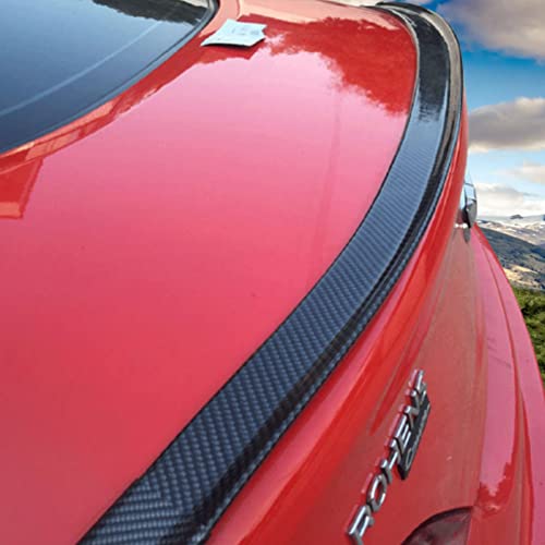 TuTuYa Universal Carbon Fiber Trunk Spoiler Lip Kit, 4.92ft/1.5m Universal Spoiler Car Rubber Strip Bar Spoiler Tailfin Tailfin Rear Wing Tailgate Hatchback for Most of Popular Cars - Image 4