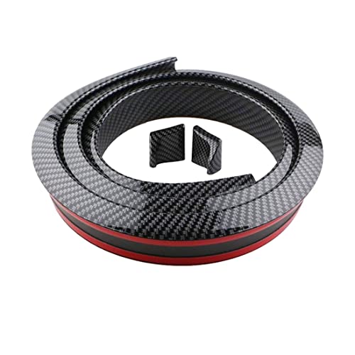 TuTuYa Universal Carbon Fiber Trunk Spoiler Lip Kit, 4.92ft/1.5m Universal Spoiler Car Rubber Strip Bar Spoiler Tailfin Tailfin Rear Wing Tailgate Hatchback for Most of Popular Cars - Image 1