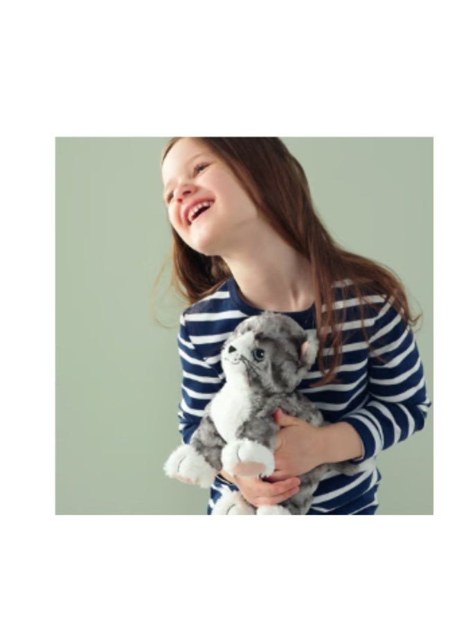 LILLEPLUTT Soft toy, cat grey/white - Image 2