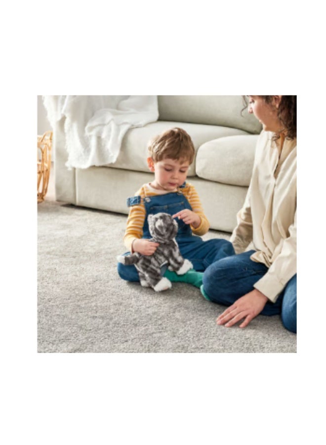 LILLEPLUTT Soft toy, cat grey/white - Image 5
