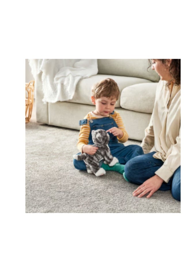 LILLEPLUTT Soft toy, cat grey/white - Image 4
