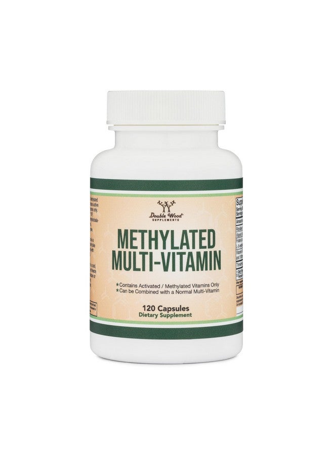 Double Wood Supplements فيتامينات متعددة ميثيلية (فيتامينات ميثيلية ومفعلة فقط - مركب فيتامين ب ميثيلي مع تريميثيل غليسين (TMG) وميثيل فولات) (مكمل MTHFR خالي من الكائنات المعدلة وراثيًا وخالي من الغلوتين) 120 كبسولة من دابل وود - Image 4