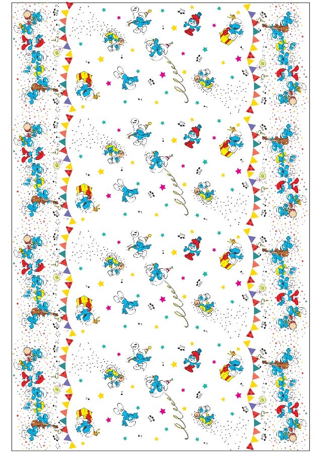 Ciao مفرش طاولة بلاستيكي من السناجب 120x180 سم - غطاء طاولة لحفلات عيد الميلاد للأطفال والاحتفالات - Image 1