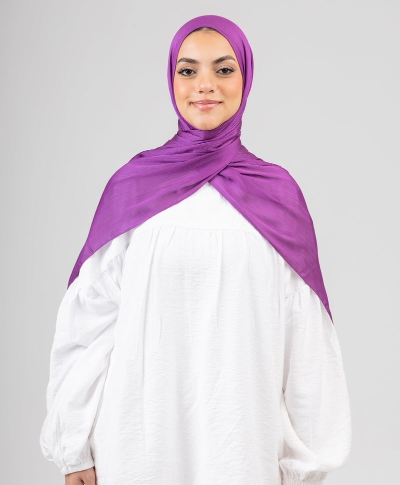 طرحة حريرية أنيقة بنفسجي
