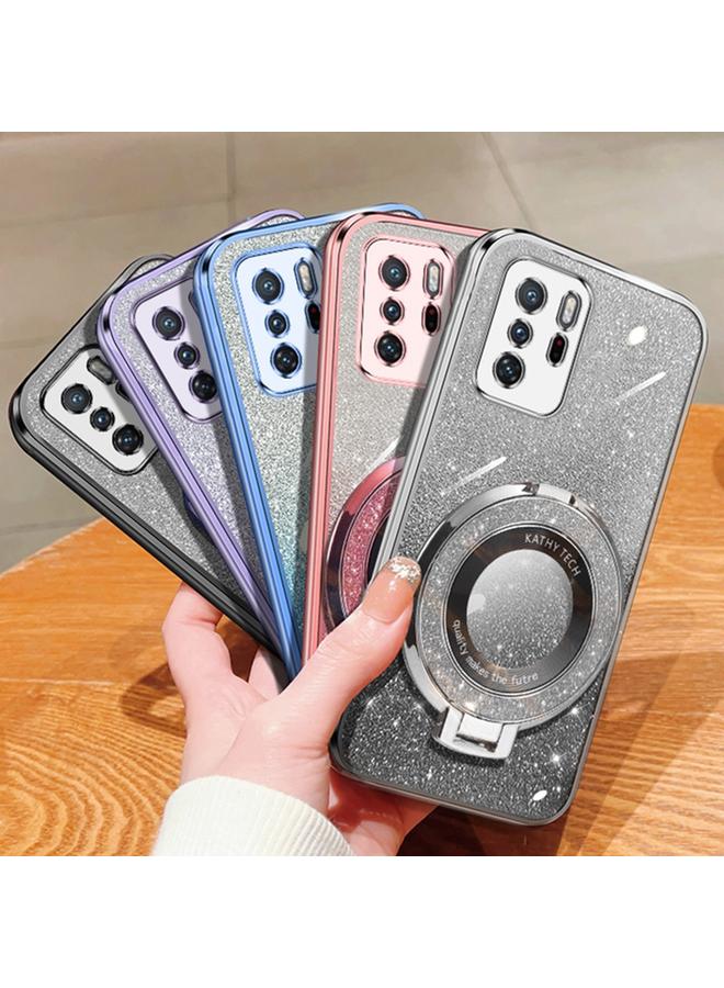 إيروريكس جراب لهاتف Xiaomi Poco X3 GT مطلي بطبقة لامعة متدرجة اللون، جراب دائري من مادة TPU - Image 2