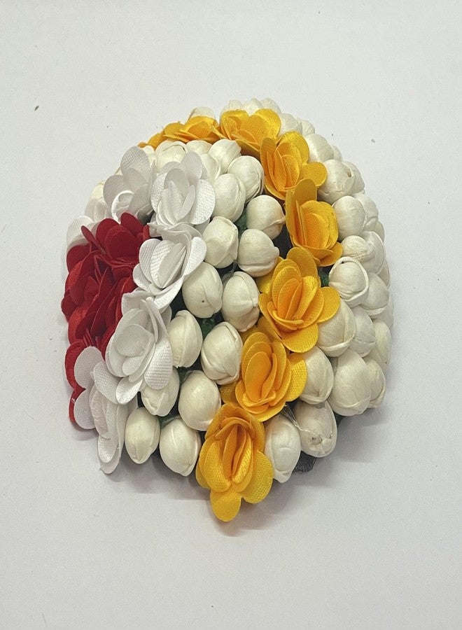 Maahal Bun Juda Bridal Maker Flower Gajra Hair Accessories For Women and Girls Multicolor Pack of 01 - Image 3