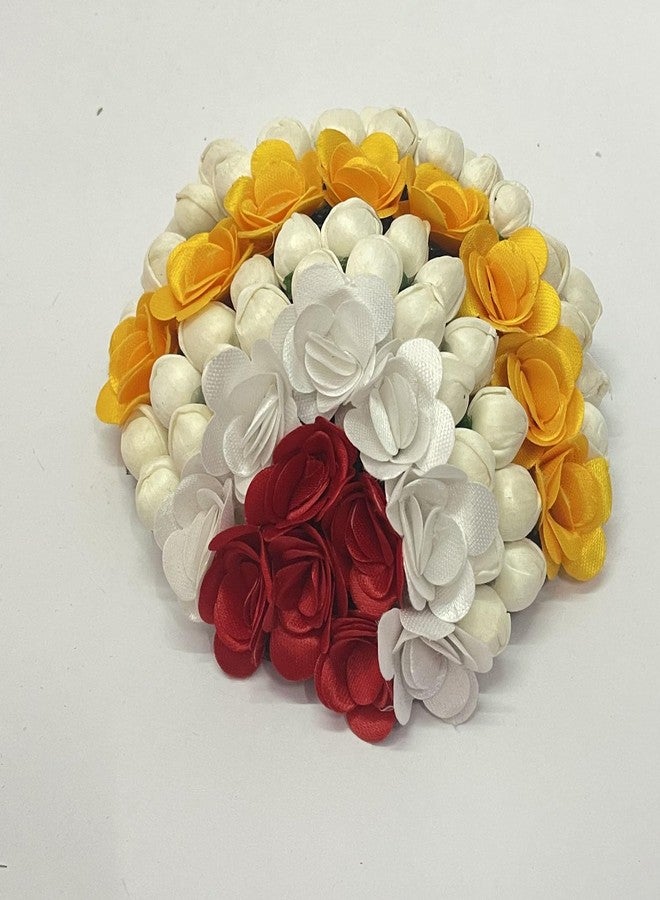 Maahal Bun Juda Bridal Maker Flower Gajra Hair Accessories For Women and Girls Multicolor Pack of 01 - Image 4