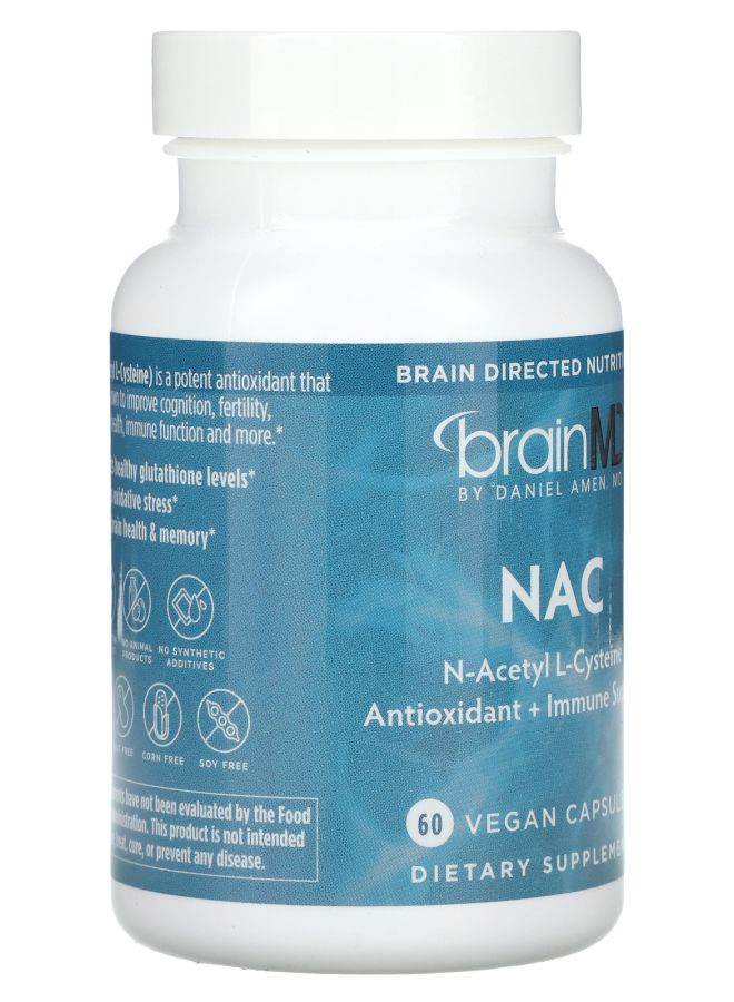 BRAINMD NAC 600 mg 60 Vegan Capsules - Image 2