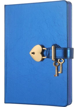 VJ Victoria's Journals Hush Hush Locked Notebook 13x18 Cm Metallic Blue  - Image 2