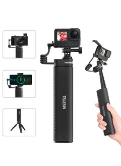 10000mAh Rechargeable Selfie Stick with USB-C Charging Cable for Action Cameras/ Phones