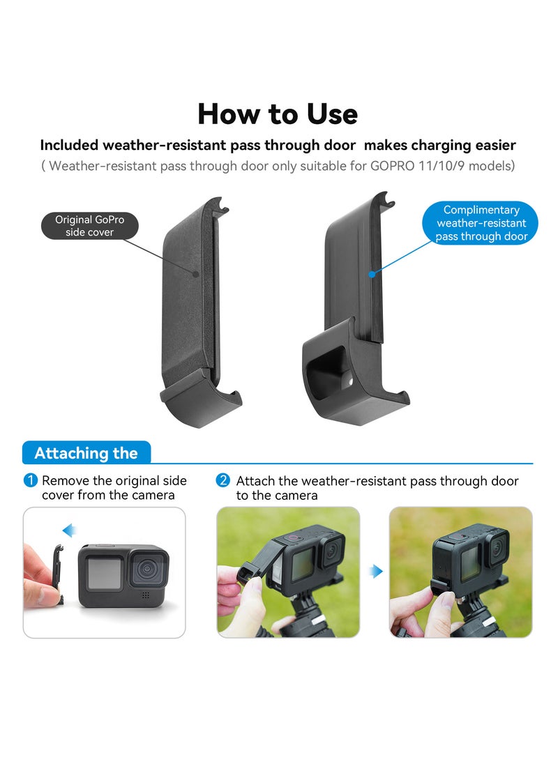 TELESIN - 10000mAh Rechargeable Selfie Stick with USB-C Charging Cable for Action Cameras/ Phones - Image 1