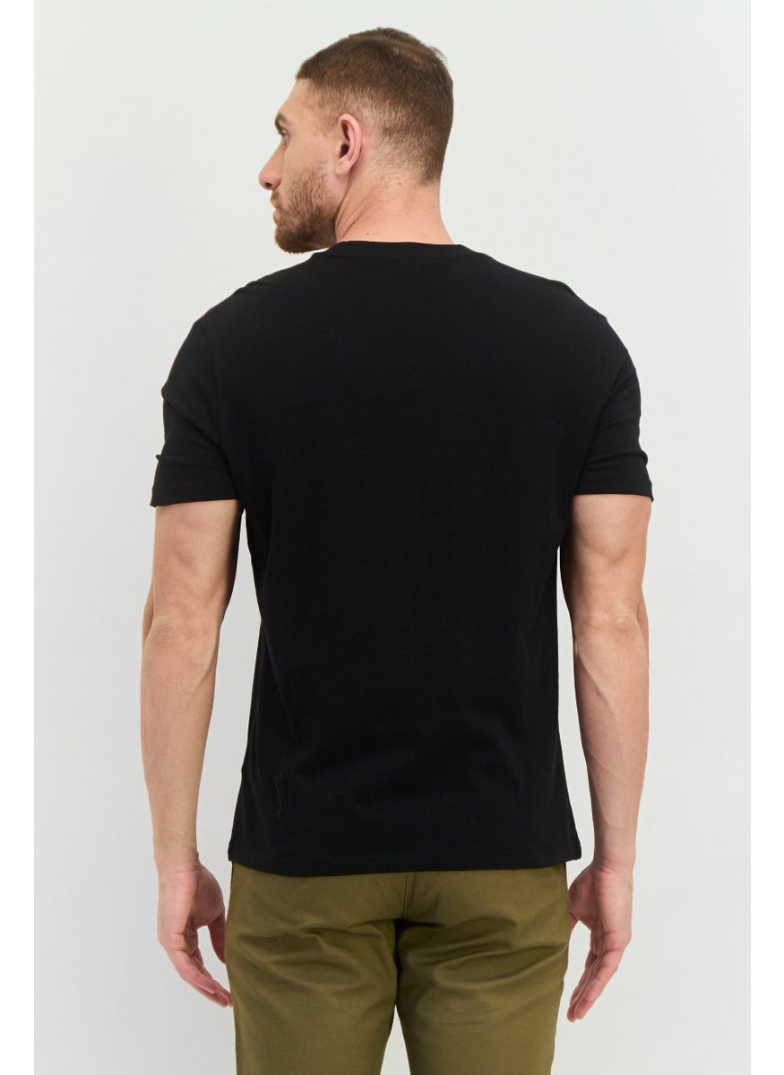 Ben Sherman - Men Crew Neck Short Sleeves Brand Logo T-Shirt, Black - Image 1