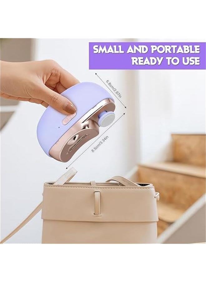 MIXDE Electric Baby Nail Clippers, 2-in-1 Electric Polishing Automatic Nail Clippers Pro with Light Trimmer Nail Cutter Manicure for Baby Elderly Care Tools, elecctric nail trimmer (Purple)  - Image 3