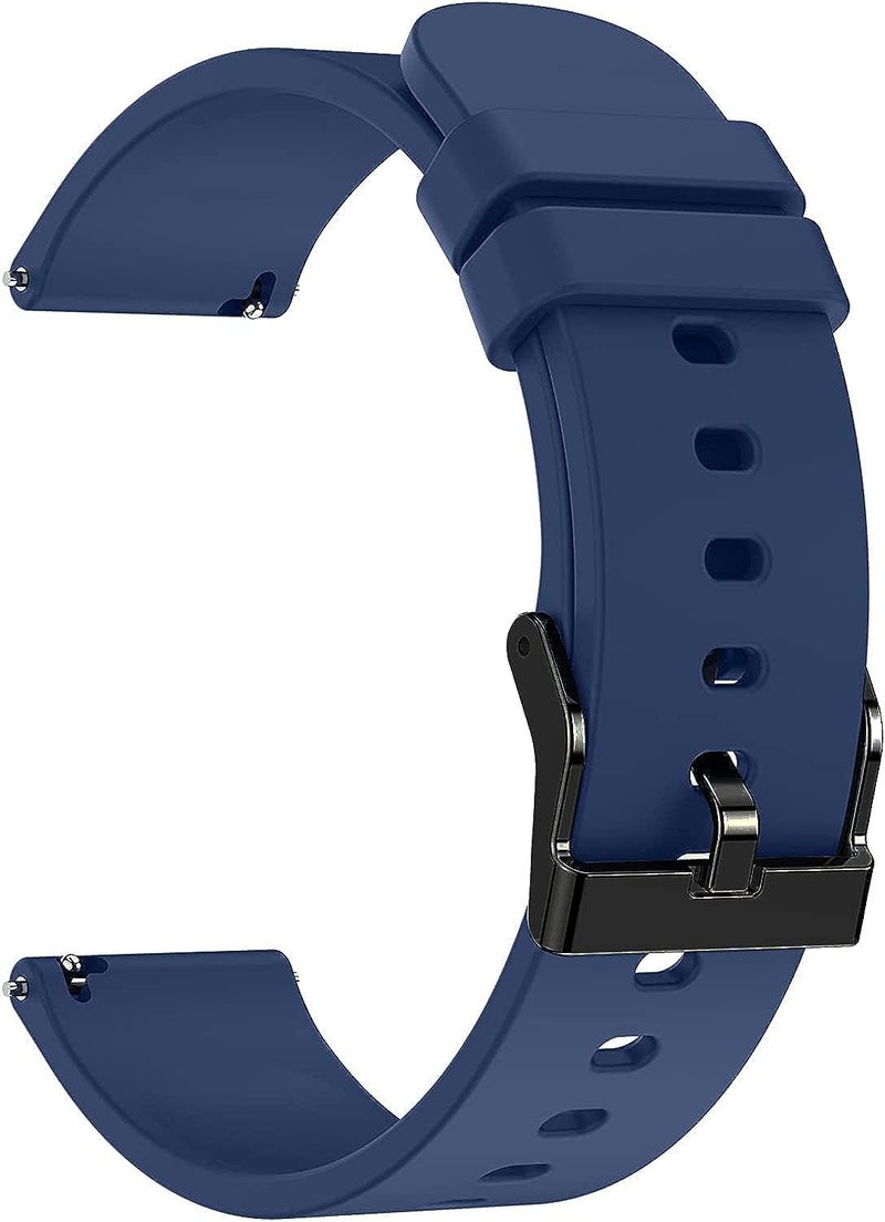 IIK COLLECTION 22mm Silicone Strap for Smart Watches | Combo Pack Compatible With Noise, Fireboltt, Boat Xtend, Pebble, Boat Flash, Noise Color Fit, Ultra Smart Watch & All Watches - Image 1