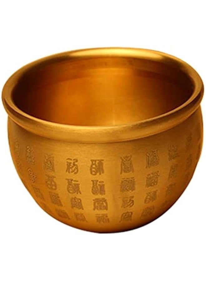 Treasure Wealth Fortunate Cornucopia Bowl Feng Shui Ornament Decor Attract Wealth and Good Luck Sculpture Desktop Wealth Bowl for Home Office（size：7.5cm） - Image 1