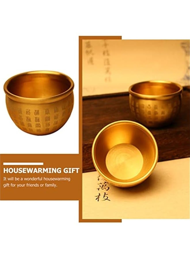 Treasure Wealth Fortunate Cornucopia Bowl Feng Shui Ornament Decor Attract Wealth and Good Luck Sculpture Desktop Wealth Bowl for Home Office（size：7.5cm） - Image 4