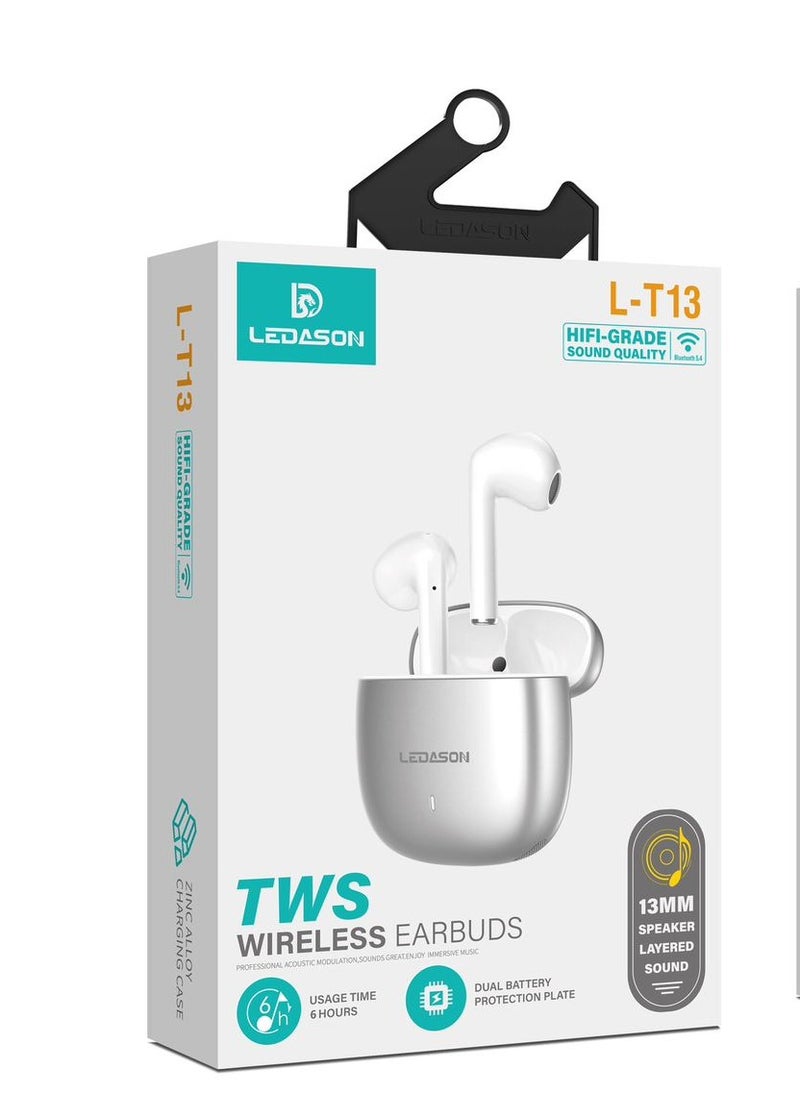LEDASON - TWS Wireless Ear Buds Zinc Alloy Charging Case-Green - Image 1