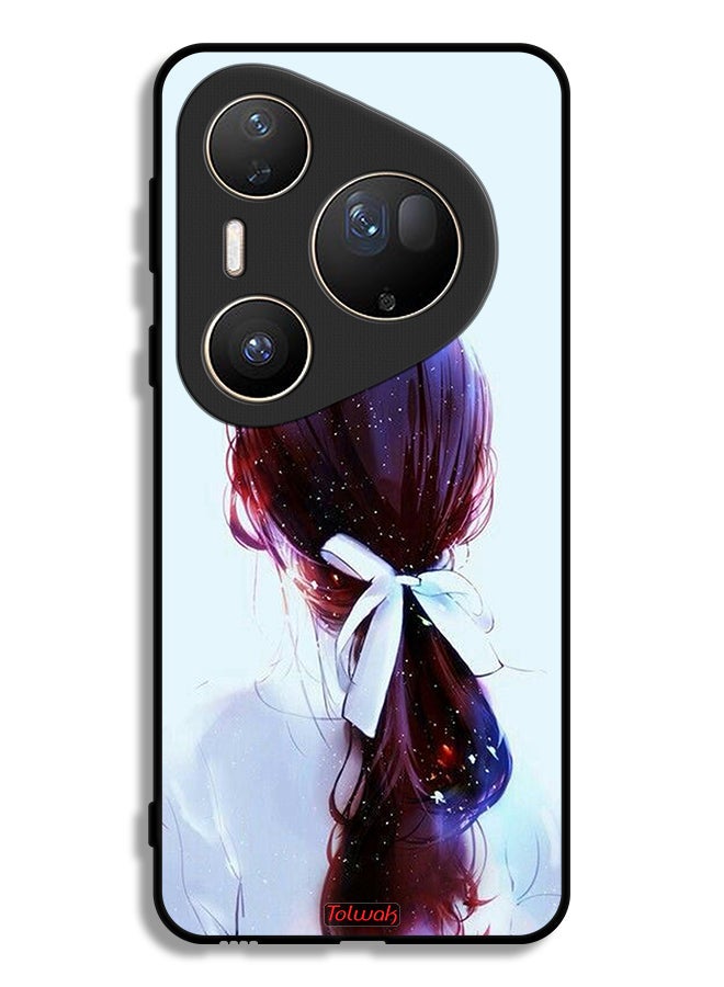 Tolwak Huawei Pura 80 Ultra Protective Case Cover Tie Hair With Hairband Girl Art - Image 1