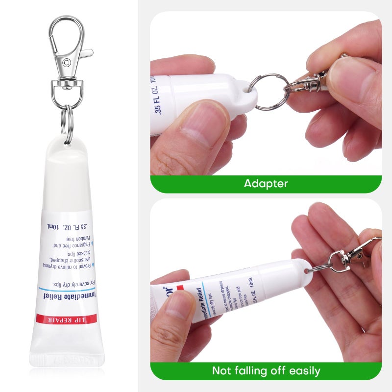 Rolitwils 2 Pcs Keychain Holder for Aquaphor Lip Repair- Polypropylene Cap Accessory - Fit Lip Balm Keychain - Image 4