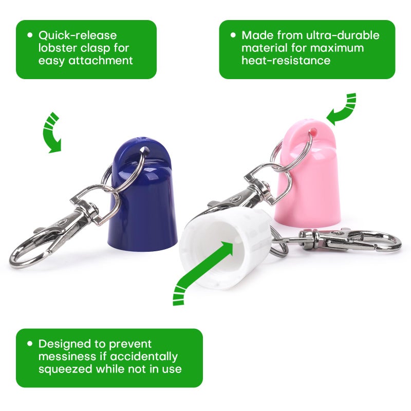 Rolitwils 2 Pcs Keychain Holder for Aquaphor Lip Repair- Polypropylene Cap Accessory - Fit Lip Balm Keychain - Image 5