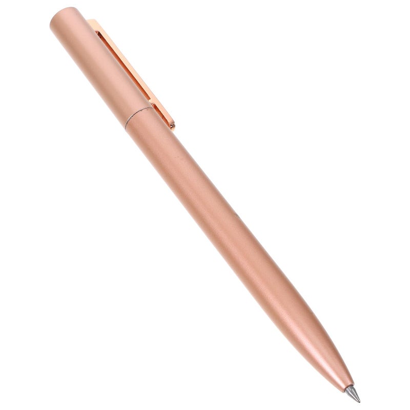 Brass Finish Metal Ballpoint Pen Black Gel Ink Fine Point Smooth Writing Retractable For Office Journaling - Image 2