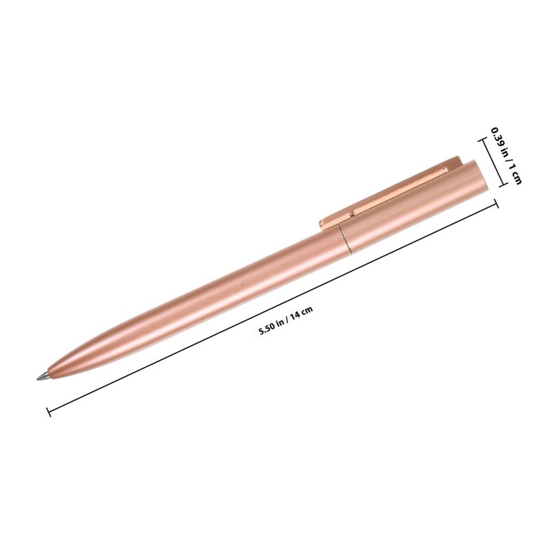 Brass Finish Metal Ballpoint Pen Black Gel Ink Fine Point Smooth Writing Retractable For Office Journaling - Image 3