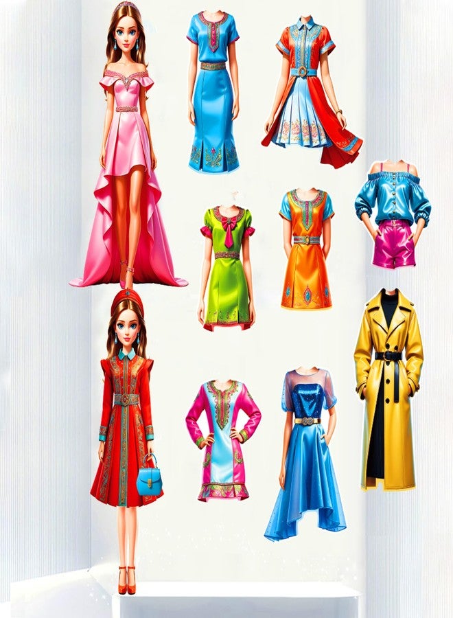 Daniel Axel Magnetic Dress Up Paper Doll,Magnet Princess Dress Up Dolls for Girls Ages 4-7 Kids,Travel Activities Road Trip Car Ride Interactive Learning Created Imagine Set Birthday Gift (K Set) - Image 5