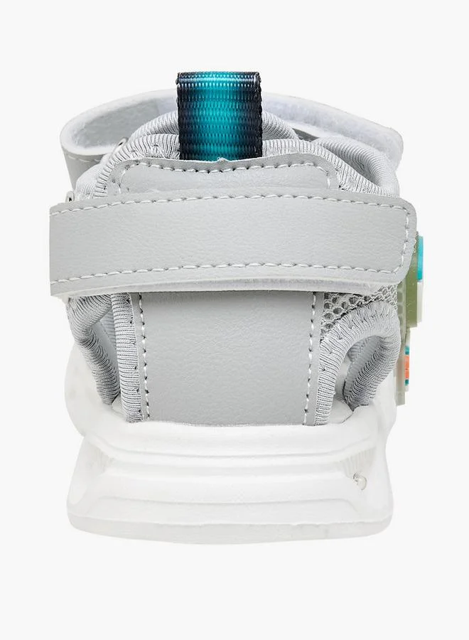 LBL By Shoexpress GREY Boys Hook & Loop Light-Up Sandals for Men | Best Price UAE