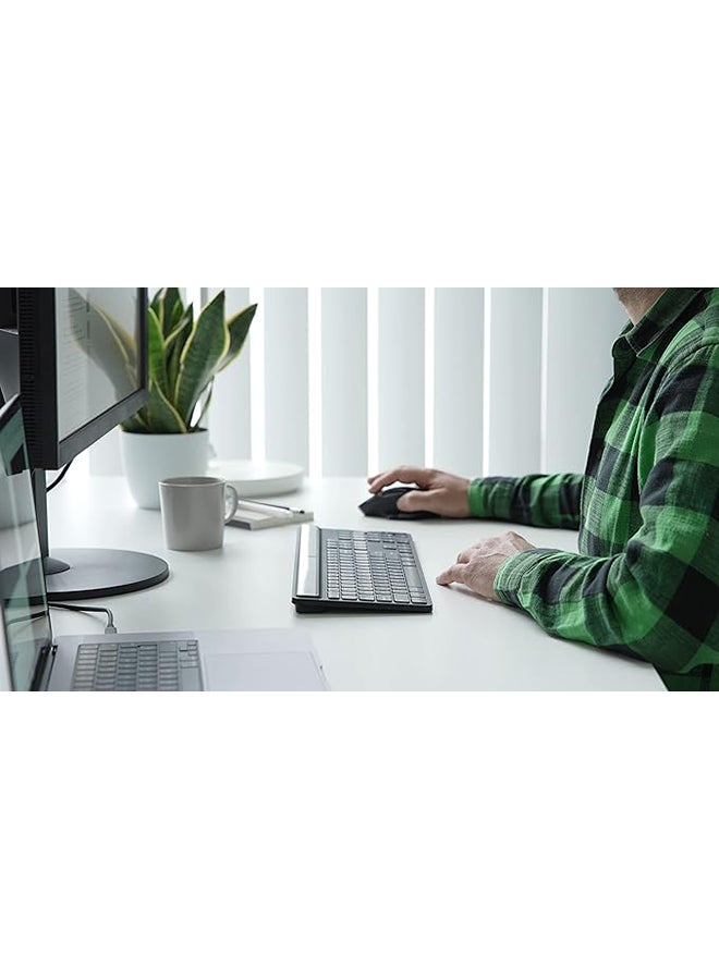 تارجوس EcoSmart® Energy Harvesting Antimicrobial Bluetooth® Keyboard (UK) Black - Image 4