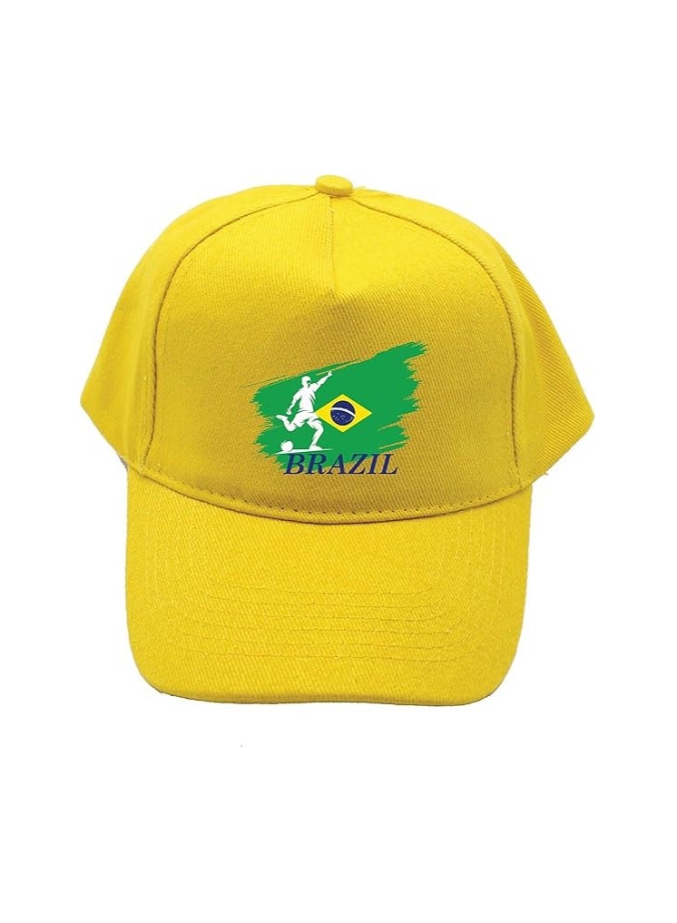 قبعة رياضية برازيلية بشريط فيلكرو قابل للتعديل للأطفال للجنسين - Image 1