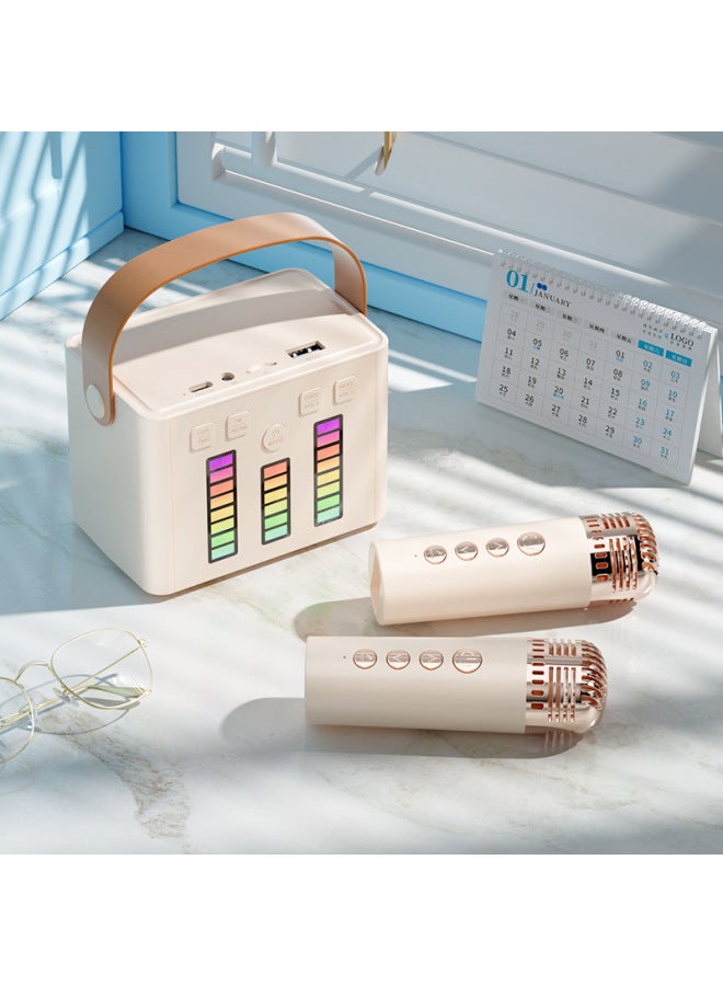 نيوترل مكبر صوت بلوتوث لاسلكي K30 مع مصباح أمامي ملون وميكروفون مزدوج للغناء، ميكروفون صوتي متعدد الاستخدامات محمول للاستخدام في الهواء الطلق - Image 1