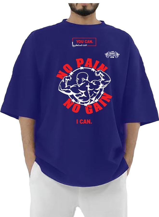 Genérico Men's Oversize T-shirt - No Pain No Gain Printed for exercise, gym and bodybuilding 2  - Image 2