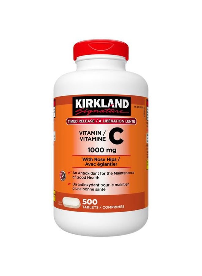 Kirkland Signature Vitamin C 1000mg with Rose Hips, 500 Tabs - Image 4