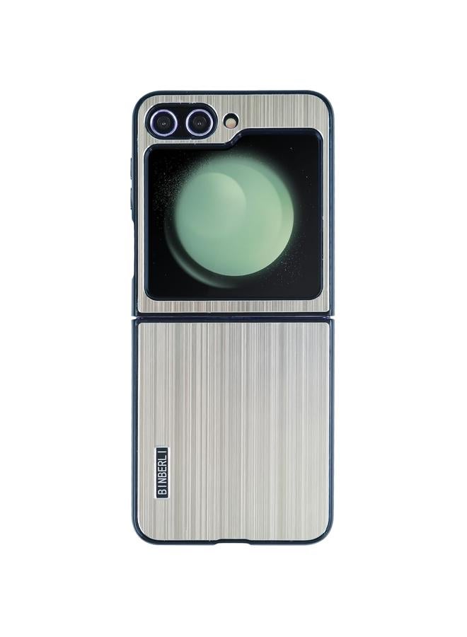 S-TOP Case For Samsung Galaxy Z Flip6 PC Hybrid Aluminum Alloy Brushed Shockproof Phone Case - Image 1