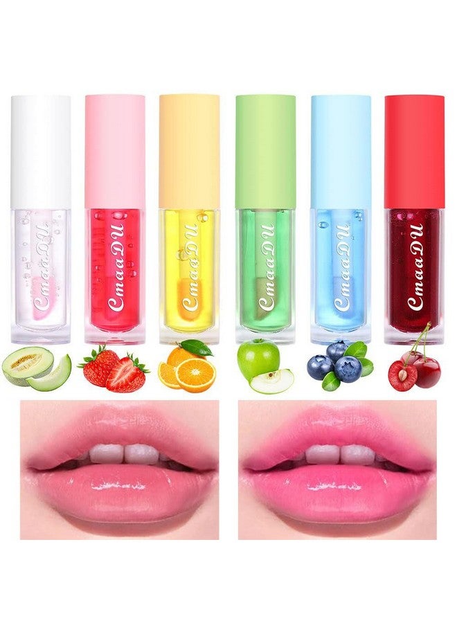 Mysense 6Pcs Lip Gloss Set For Teens Color Changing Lip Oil Flavored Lip Gloss Pack Moisturizing Glossy Lipgloss Set For Girls And Women  - Image 1