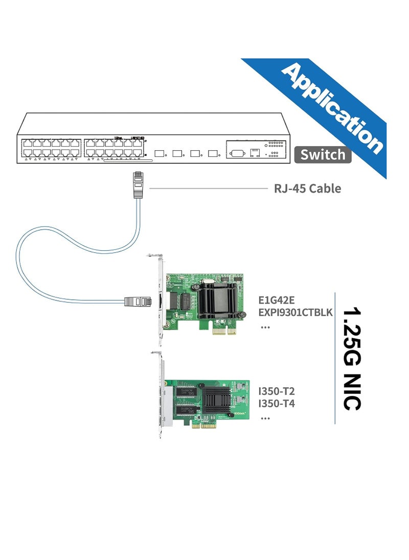 Generic Gigabit PCIE Desktop Network Adapter for Intel EXPI9301CT - 82574L Chip, Single RJ45 Port, 1Gbit PCI Express Ethernet LAN Card, 10/100/1000Mbps NIC for Windows Server, Win8, 10 and Linux  - Image 4