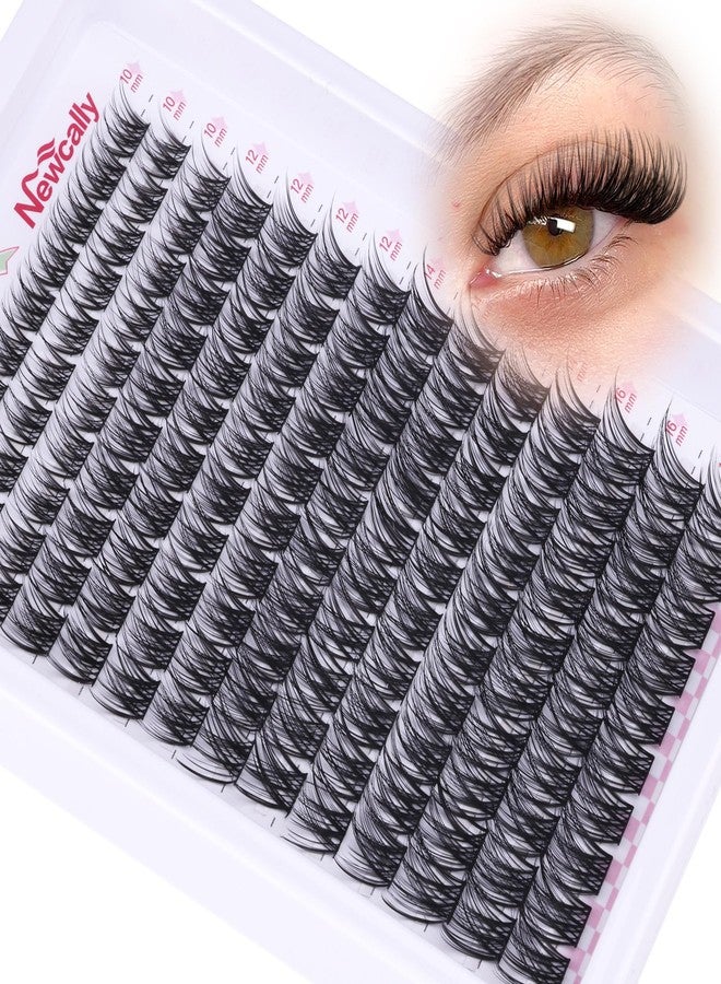 Newcally Wispy Lash Clusters Natural Look Eyelash Clusters DIY Lash Extension C-curly Cluster Eyelash Extension 10-16MM Lash Clusters Natural Individual Lashes by Newcally - Image 1