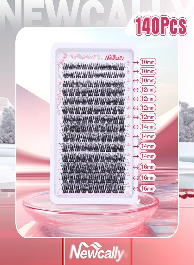 Newcally Wispy Lash Clusters Natural Look Eyelash Clusters DIY Lash Extension C-curly Cluster Eyelash Extension 10-16MM Lash Clusters Natural Individual Lashes by Newcally - Image 2
