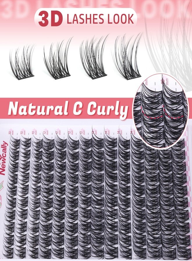 Newcally Wispy Lash Clusters Natural Look Eyelash Clusters DIY Lash Extension C-curly Cluster Eyelash Extension 10-16MM Lash Clusters Natural Individual Lashes by Newcally - Image 5