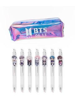 BTS BTS Ballpoint Pen 0.5 MM Refill Black Ink With Blue Pencil Case  - Image 1