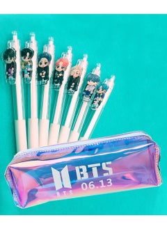 BTS BTS Ballpoint Pen 0.5 MM Refill Black Ink With Blue Pencil Case  - Image 2