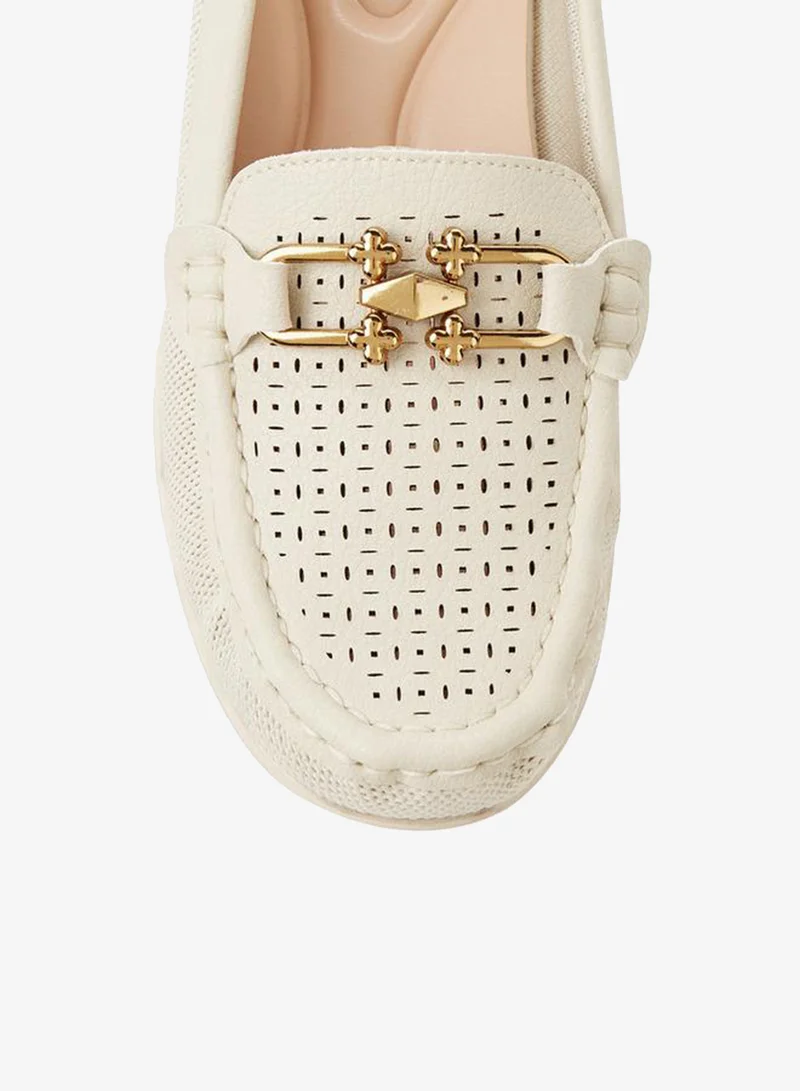 Le Confort BEIGE Women Perforated Detail Loafers for Women | Best Price UAE