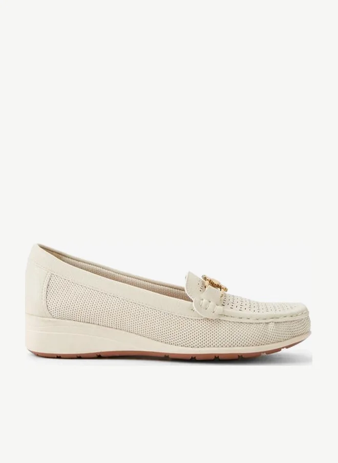 Women Perforated Detail Loafers