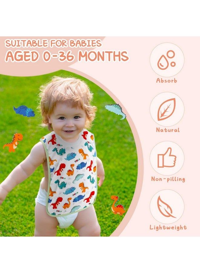 Newwiee 5 Pcs Pullover Toddler Bibs Full Coverage Baby Bibs Soft Absorbent Cotton Towel Bibs For Toddler Drooling Feeding (Vivid) - Image 5