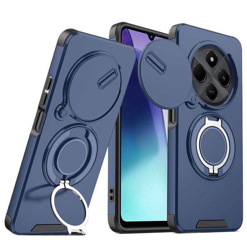 LS غطاء واقي بTPU لـ Redmi Note 13 Pro مع مقاوم للصدمات وحماية من السقوط مع مقاوم للصدمات مع حامل قائم مع مغناطيس قوي باللون وردي مغناطيسي بوظيفة حامل من مادة TPU باللون الوردي باللو. - Image 2