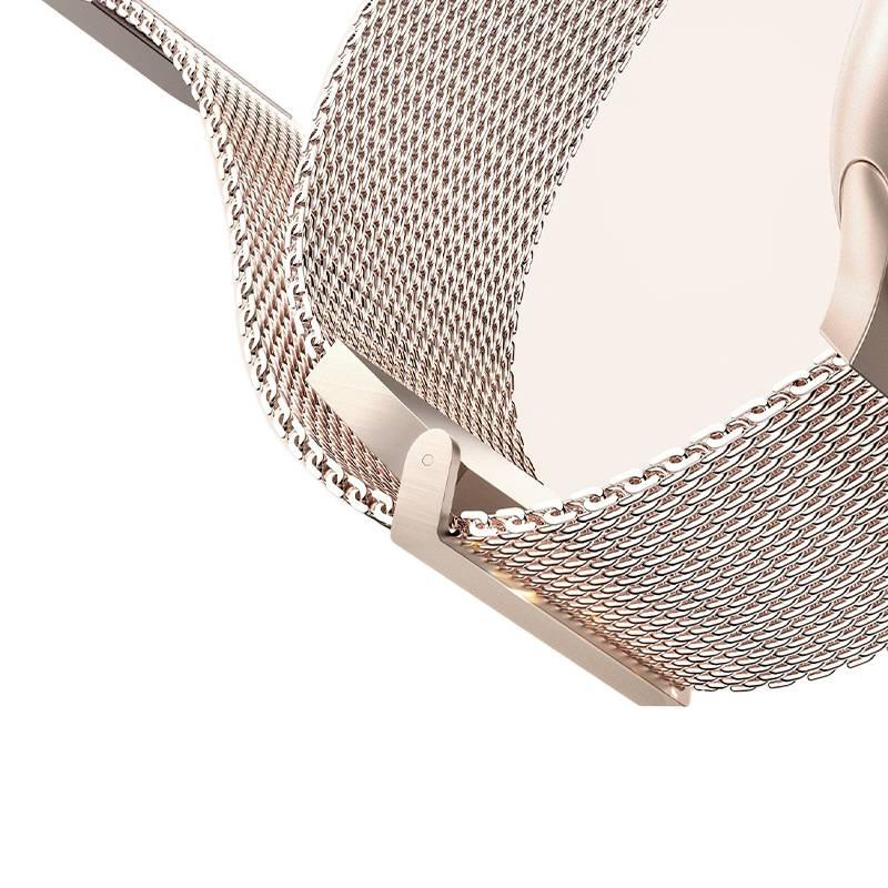 QX سوار ساعة ذكية سوار معدني من الستانلس ستيل متوافق مع Apple Watch Ultra بملاءمة قابلة للتعديل وحزام بديل بتصميم معدني أنيق باللون Starlight قابل للتعديل - Image 4