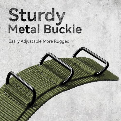 SUNFWR Rugged Nylon Band for Apple Watch 42mm(Series 11/10) 41mm 40mm 38mm Men,Velcro Tactical Military Strap for iWatch Series 11/10/9/8/7/6/5/4/3/2/1/SE - Image 4