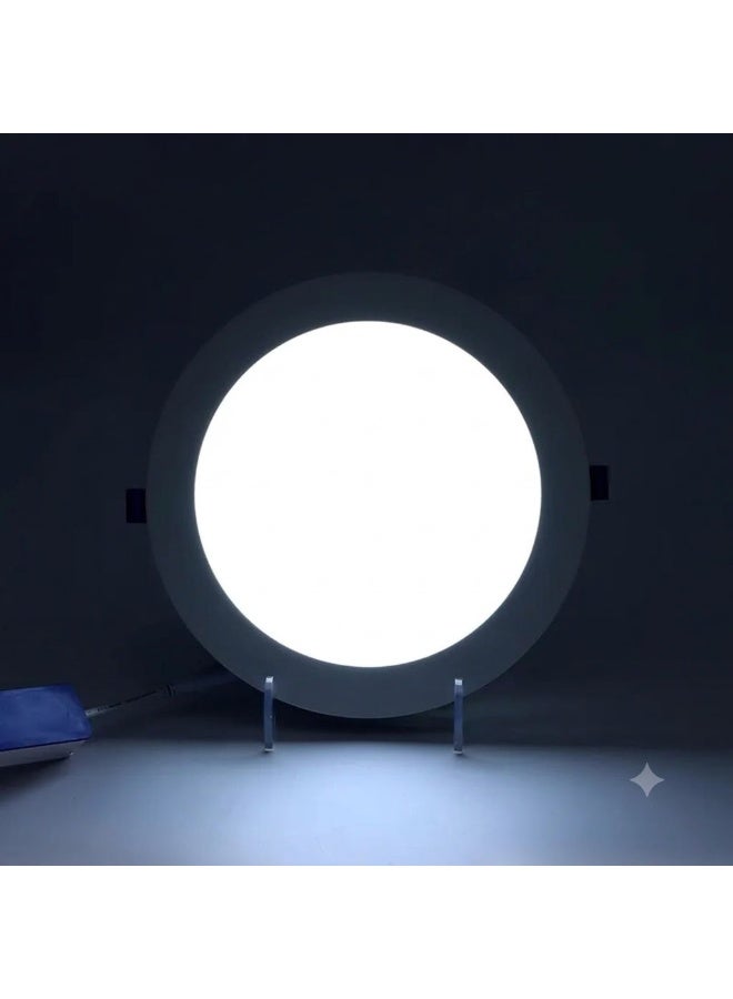 Lynacz Original SLIM PANEL 20W LED Power Saving [Pack of 2] Aluminium Recessed Round (White, 20CM, WarmWhite) - Image 2
